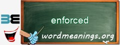 WordMeaning blackboard for enforced